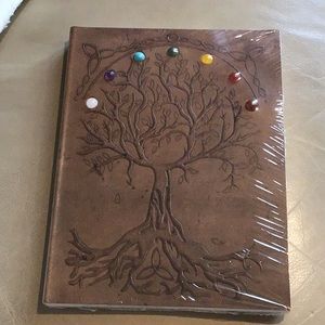 Tree of Life Leather Journal w/stones
